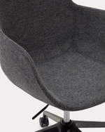 TISSIANA Desk chair with matt black finish