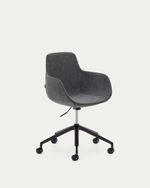 TISSIANA Desk chair with matt black finish