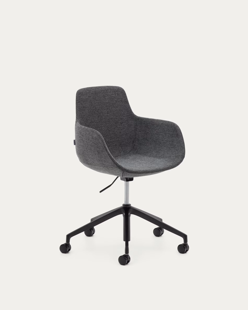 TISSIANA Desk chair with matt black finish