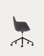 TISSIANA Desk chair with matt black finish