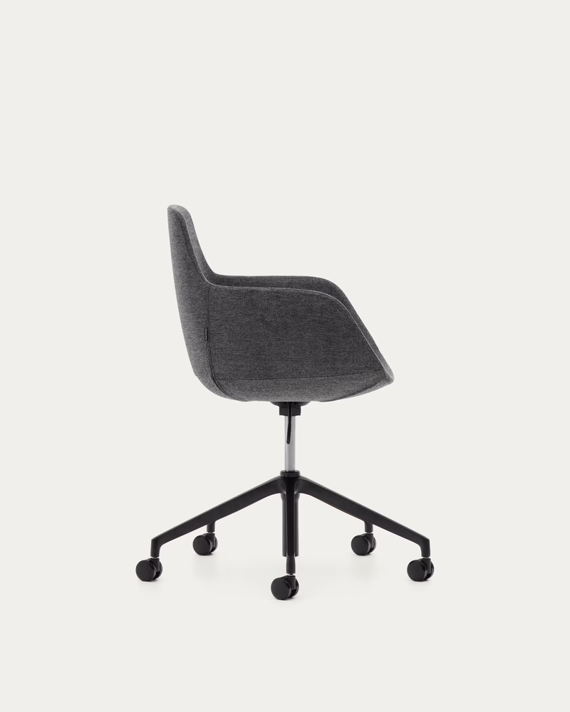 TISSIANA Desk chair with matt black finish