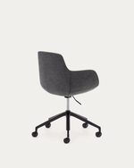 TISSIANA Desk chair with matt black finish