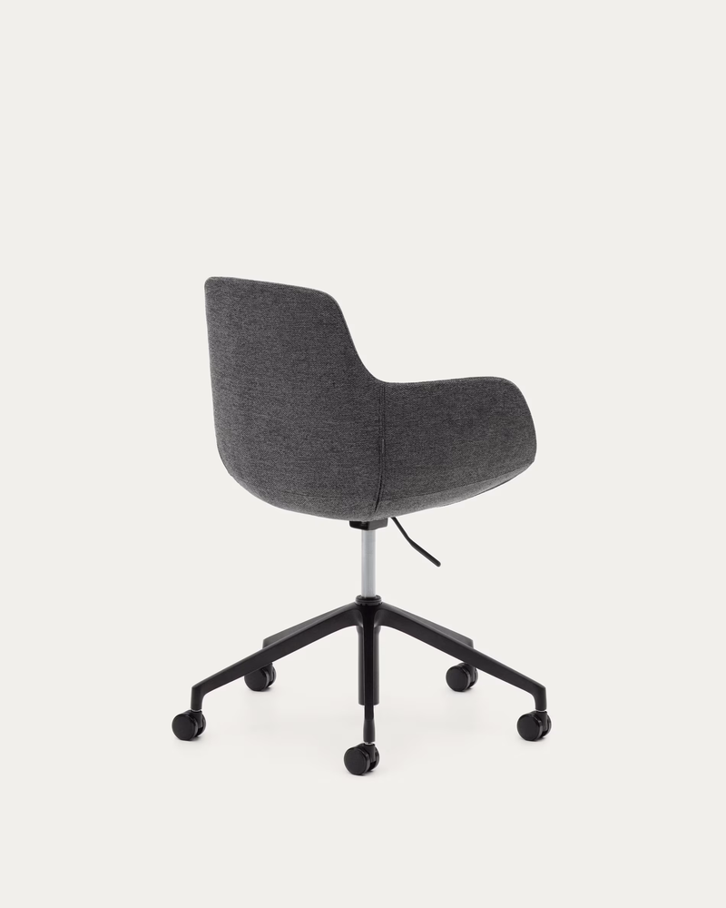 TISSIANA Desk chair with matt black finish