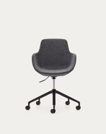 TISSIANA Desk chair with matt black finish