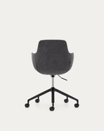 TISSIANA Desk chair with matt black finish