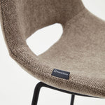 ZAHARA Brown stool with steel in a black finish, height 76 cm