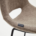 ZAHARA Brown stool with steel in a black finish, height 65 cm