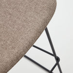 ZAHARA Brown stool with steel in a black finish, height 76 cm