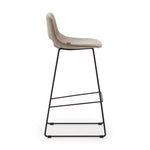 ZAHARA Brown stool with steel in a black finish, height 76 cm