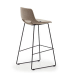 ZAHARA Brown stool with steel in a black finish, height 65 cm