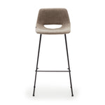 ZAHARA Brown stool with steel in a black finish, height 76 cm