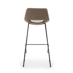 ZAHARA Brown stool with steel in a black finish, height 76 cm