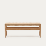 ZAIDE klupa od punog hrastovog drva sa sjedalom od konopa, 120 cm