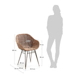 CHART Outdoor Brown chair