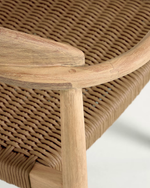 NINA Složiva stolica od punog drva akacije i bež sjedala od užeta