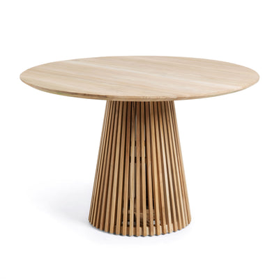 JEANETTE Round solid teak wood table, Ø 120 cm