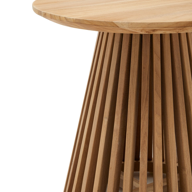 JEANETTE Round solid teak wood side table, Ø 50 cm