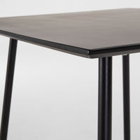 MATHIS Cement fibre with steel legs with black finish, 75 x 75 cm