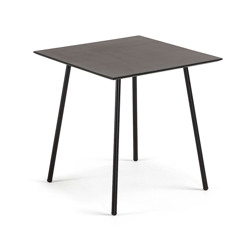 MATHIS Cement fibre with steel legs with black finish, 75 x 75 cm