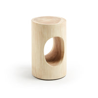 HALKER solid rain tree wood side table,Ø 30 cm