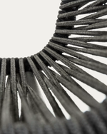 LAMBTON Sklopiva stolica od crnog čeličnog užeta s crnom završnom obradom