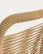 LAMBTON Sklopiva stolica od smeđe čelične užadi s crnom završnom obradom