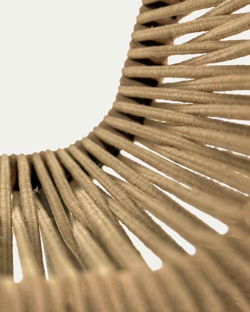 LAMBTON Sklopiva stolica od smeđe čelične užadi s crnom završnom obradom