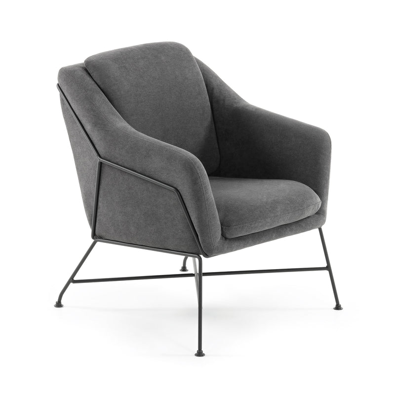 BRIDA Armchair in dark grey