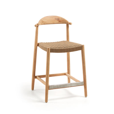 NINA stool in solid acacia wood, 62 cm