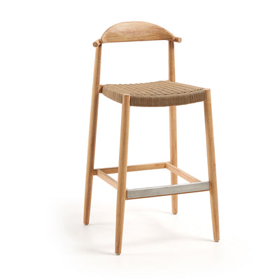 NINA stool in solid acacia wood, 76 cm