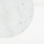 SHEFFIELD Pomoćni stol od bijelog mramora i zlatnih čeličnih nogu Ø 43 cm