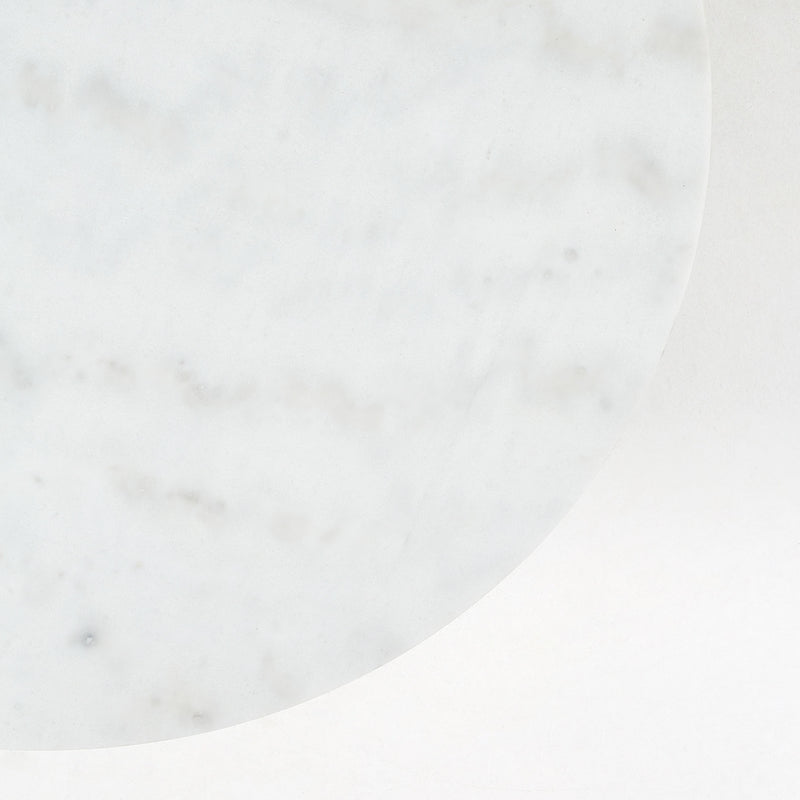 SHEFFIELD stolić za kavu u bijelom mramoru i zlatnim čeličnim nogama Ø 80 cm