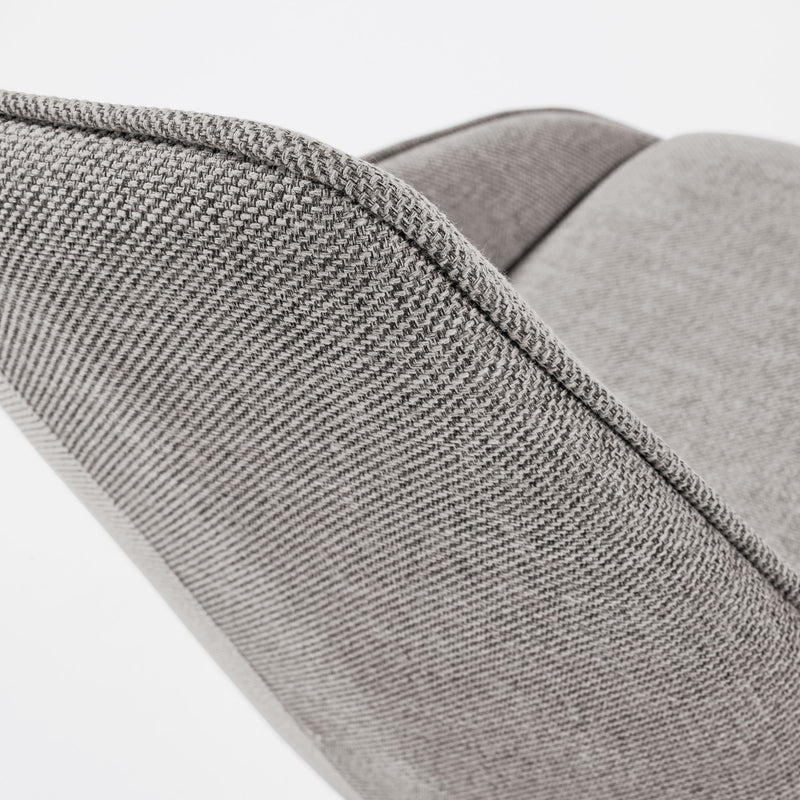 JENNA Light grey swivel chair