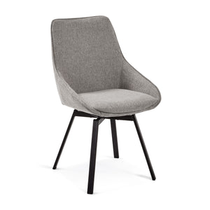 JENNA Light grey swivel chair