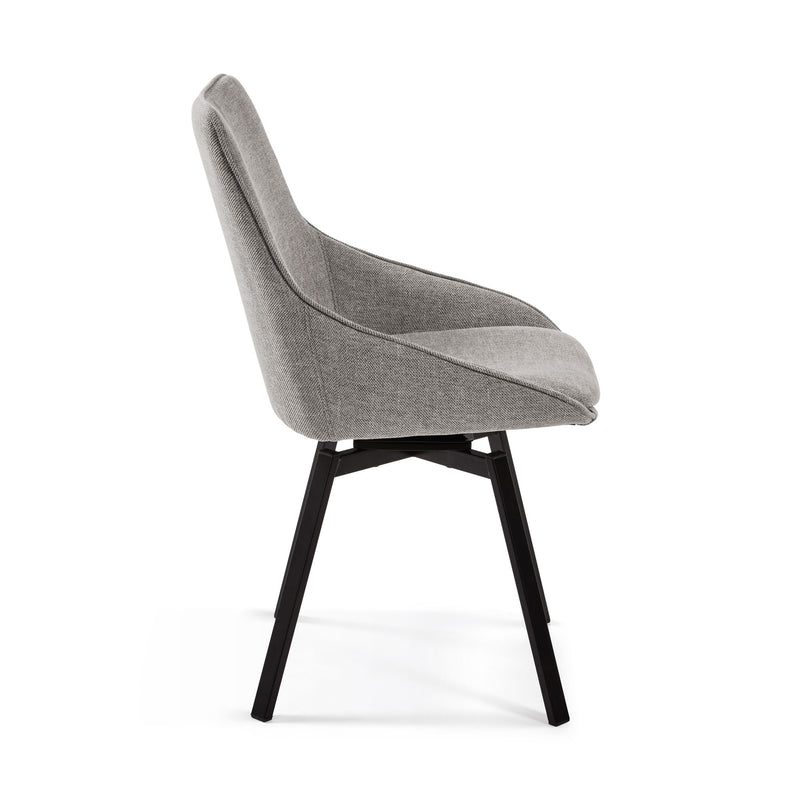 JENNA Light grey swivel chair