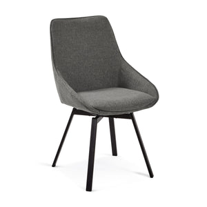 JENNA Dark grey swivel chair