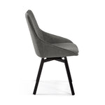 JENNA Dark grey swivel chair