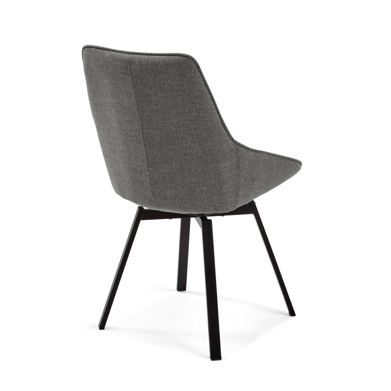 JENNA Dark grey swivel chair