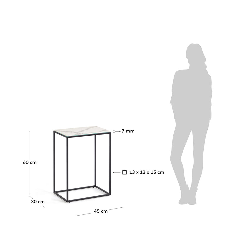 REWENA Bijeli konzolni stol, 45 x 30 cm