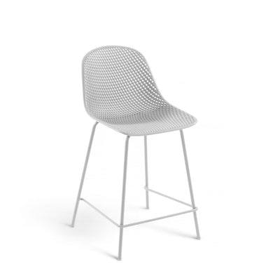 QUINBY Outdoor stool in white, height 65 cm