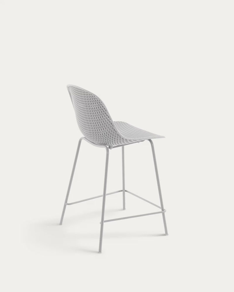 QUINBY Outdoor stool in white, height 65 cm