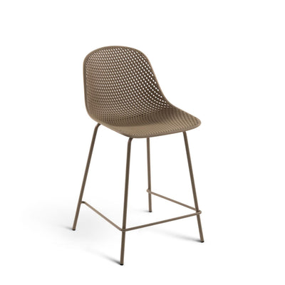 QUINBY Outdoor stool in beige, height 65 cm