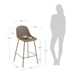 QUINBY Barska stolica u Beige boji, visine 75 cm