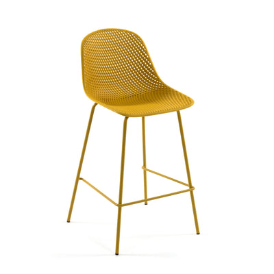 QUINBY Stool in yellow, height 75 cm