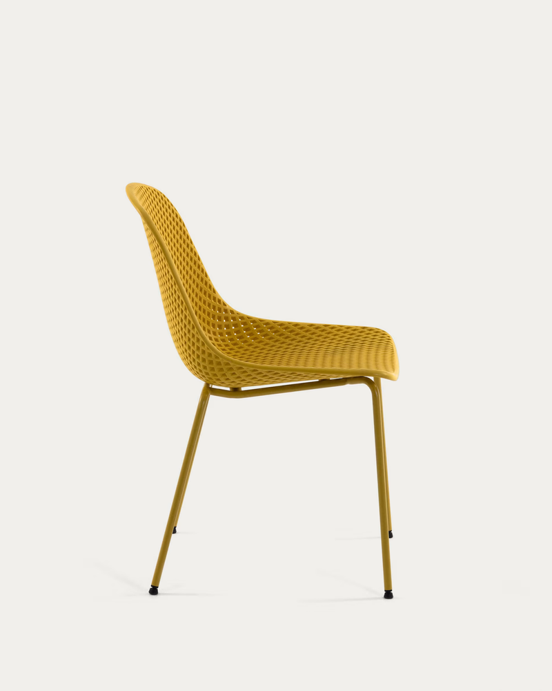 QUINBY Outdoor dining chair in yellow