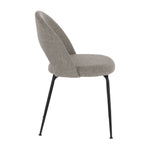 MAHALIA Dining chair with steel legs, with a black painted finish.