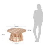 JEANETTE Ø 80 cm natural coffee table