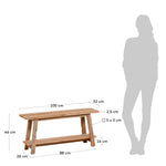 SAFARA Klupa od čvrste reciklirane tikovine 100 cm