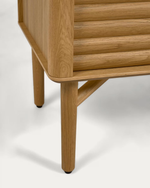 LENON Oak wood and veneer sideboard with 3 doors & 3 drawers