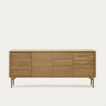 LENON Oak wood and veneer sideboard with 3 doors & 3 drawers